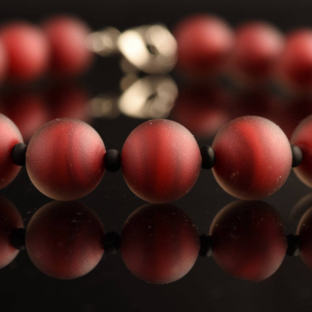 Mazzega Art & Design - Vendita all'ingrosso Collane di perline/perle - La collana Tosca Colore in vetro di Murano è composta da 25 perle Tosca, colori pastello e un rivestimento satinato trasparente.8