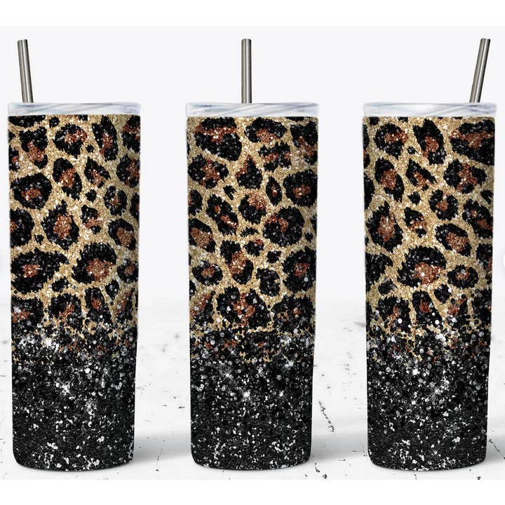 Leopard tumbler for wholesale by Creations by Trudy