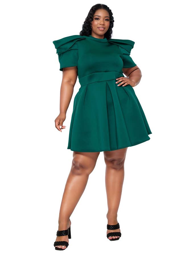 J2 FASHION - Wholesale Dress - Women's - Karina Neoprene Flare Dress