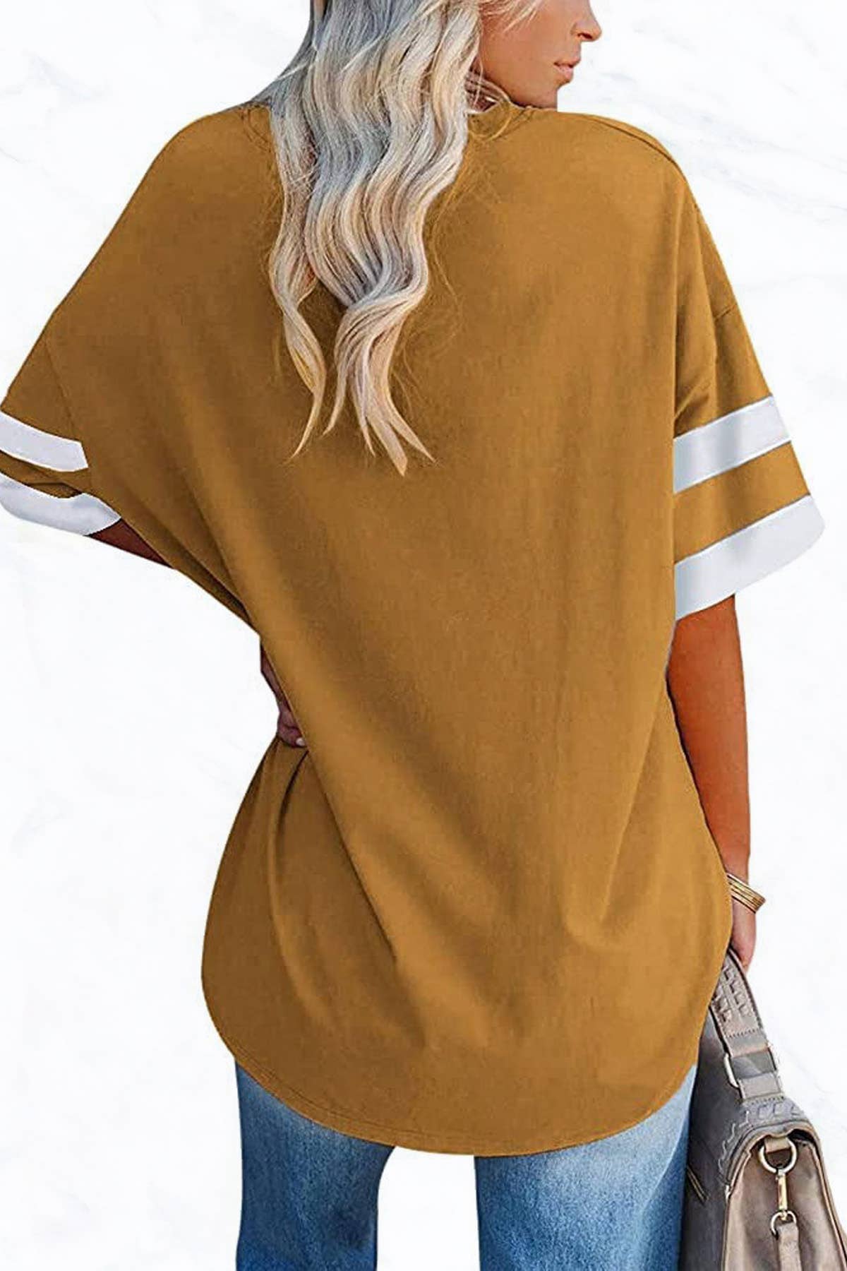 Suzie Q USA - Vente Tunique – femme - Tunique en coton col V à manches mi-longues5