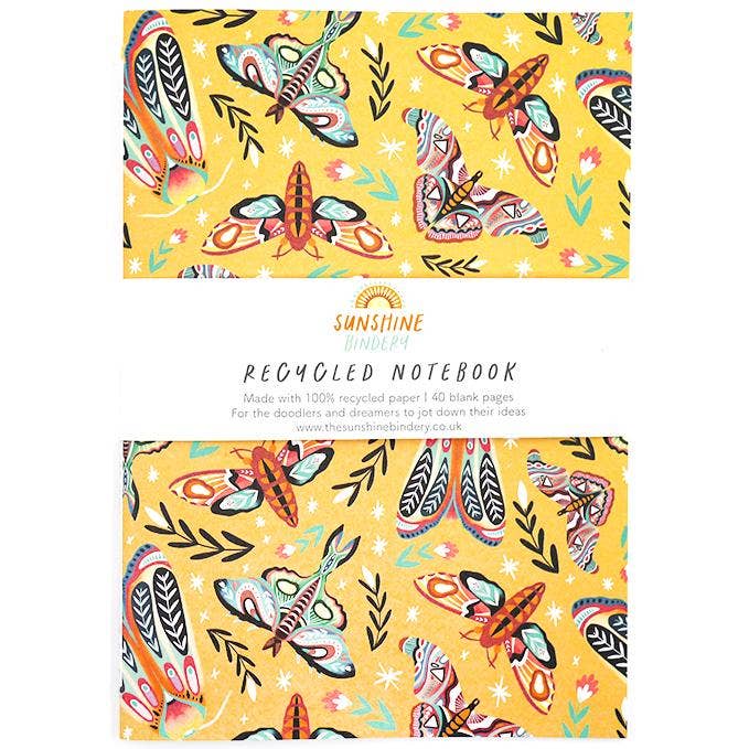 The Sunshine Bindery - Vente Cahiers - Carnet de poche Wild Wings Moths A62