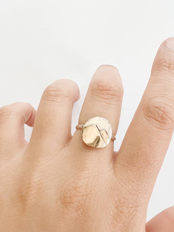 Two Toned Mountain Ring for wholesale by Free & Fleeting