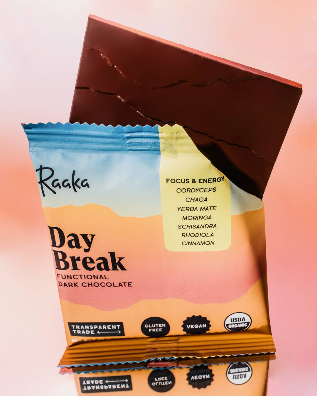 Raaka Chocolate - Vente Barre chocolatée - Raaka Chocolate - Chocolat noir fonctionnel Day Break3