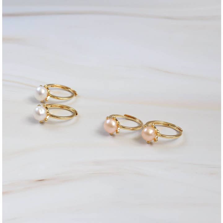 iBijoux – Anel de pedra única/solitário por atacado – Anel de Declaração com Pérola Dourada (1R08c)2