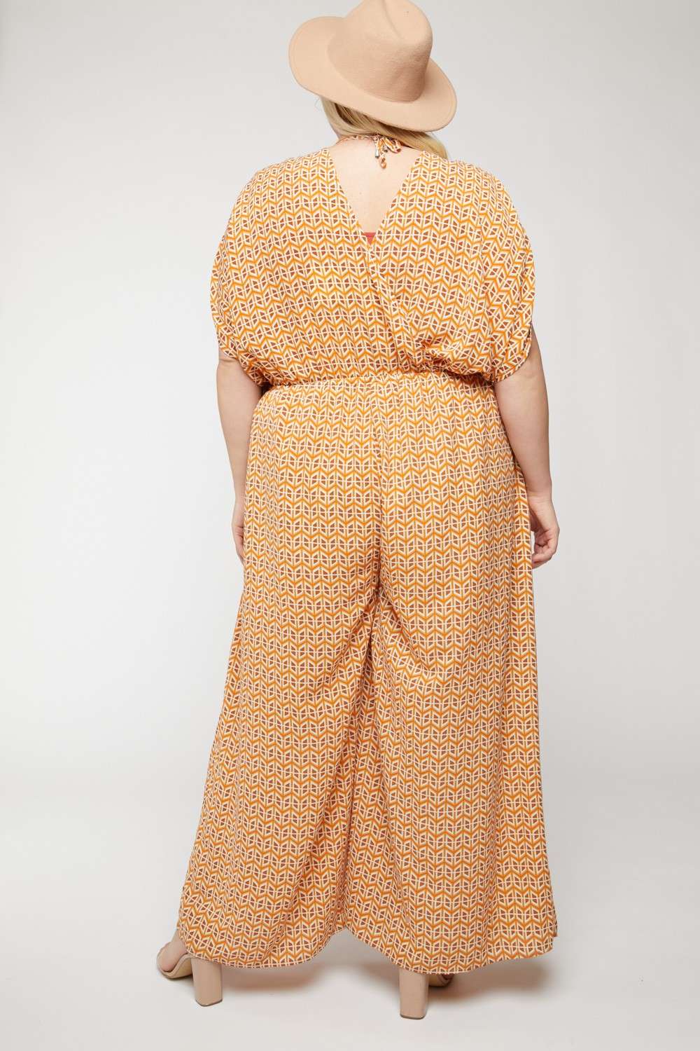 Davi & Dani - Vente Combinaison – femme - COMBINAISON SANS MANCHES IMPRIMÉE À COL EN V13