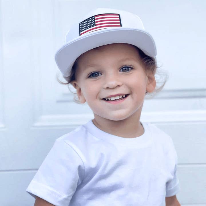Hat for Infant | Freedom American Flag Hat | 4th of July Infant Sun Hat for wholesale by Knuckleheads Clothing