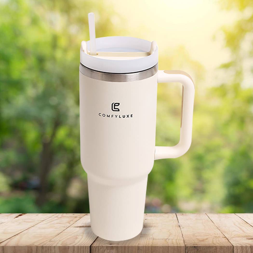 Fashion City - Wholesale Insulated mug/tumbler - Solid Colored 40oz Tumbler with Handle and Straw5