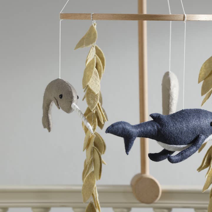 2 Stories - Vente Mobile pour bébé - Mobile pour bébé OCEAN, dauphin, baleine, sous la mer, océan