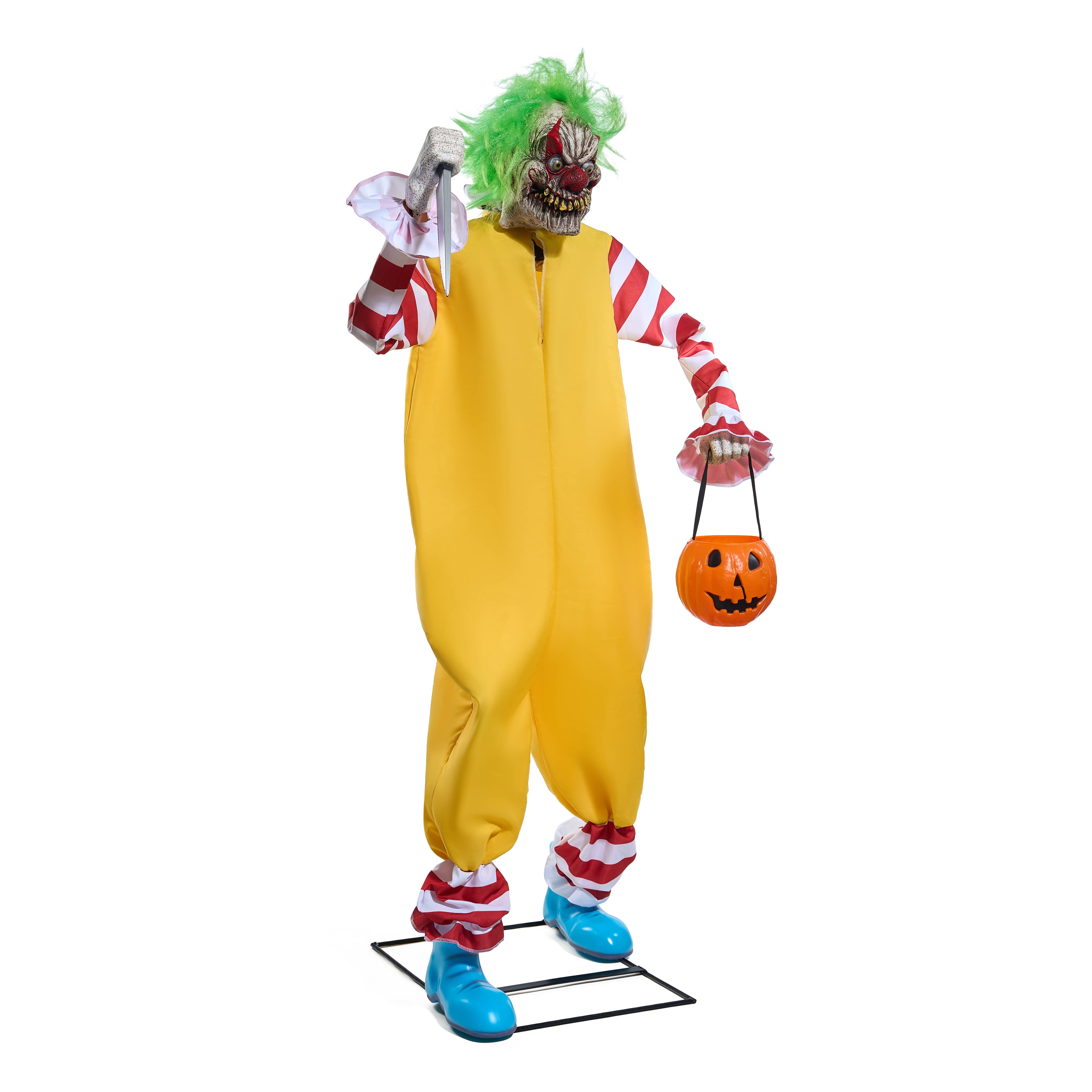 The Wine Savant /  Khen Glassware - Wholesale Outdoor Ornament/Decor - Halloween Animated Scary Clown Animatronic Over 6' Tall2