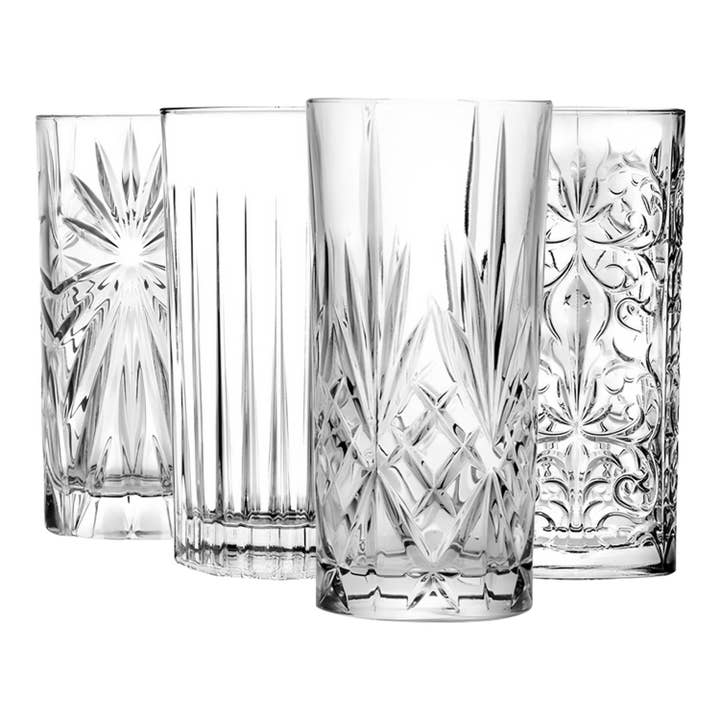 4 Piece 370ml Mixology Highball Glass Set for wholesale by Rinkit Ltd
