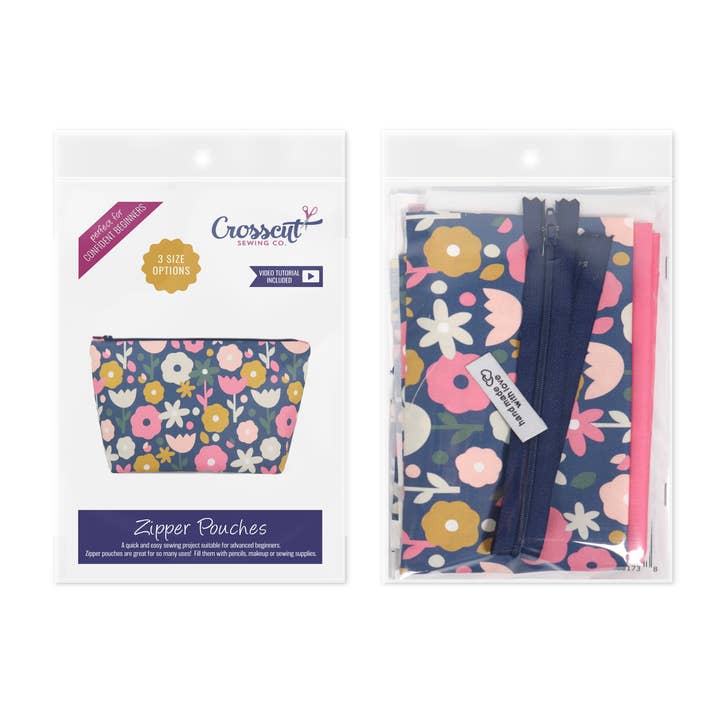 Crosscut Sewing Co. - Wholesale Craft Sewing Kit - Zipper Pouch Sewing Kit - Sewing Project Kit with Fabric for Beginners44