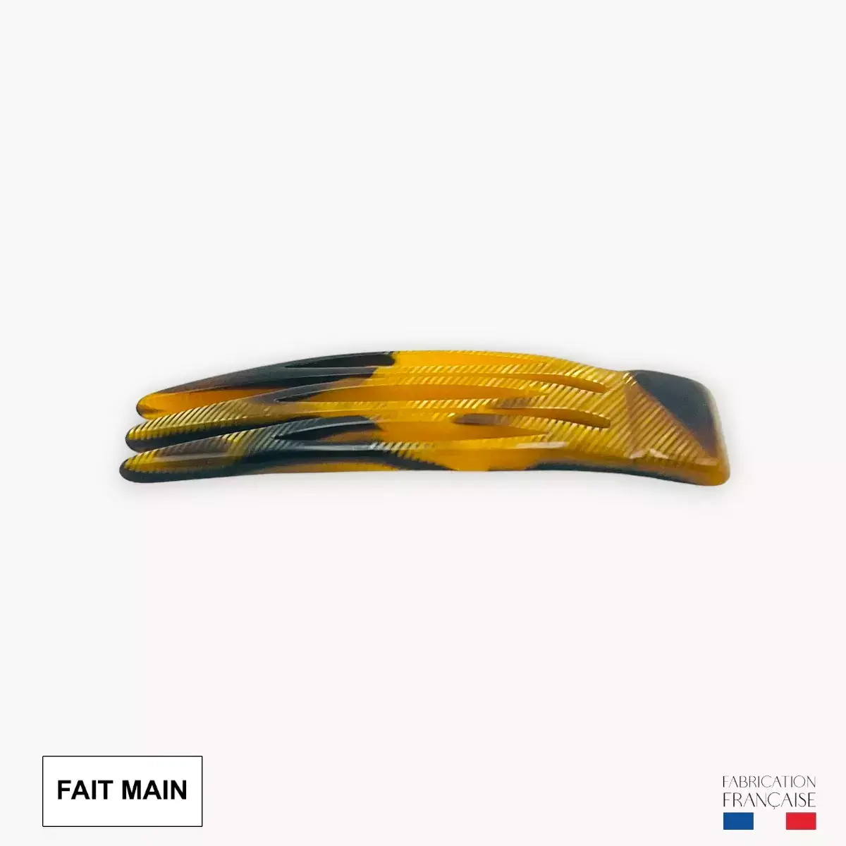 Pique et Pince - Wholesale Hair Accessories Set - Women's - 3-Tooth Hair Comb - Gold and Black2