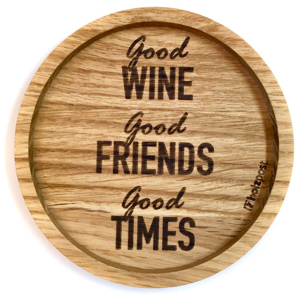 holzpost GmbH - Wholesale Coasters - Oak Coaster “Good Times”0