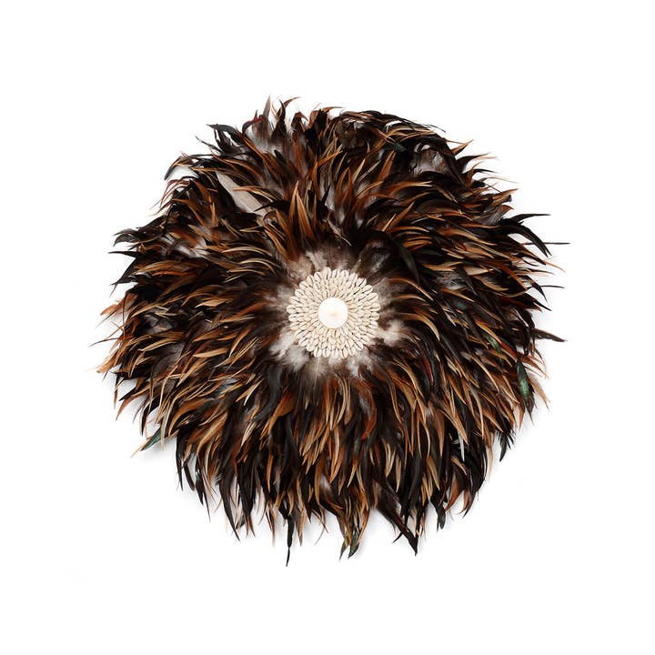 The Coastal Juju - Plumes brunes noires - Taille L pour la vente par Bazar Bizar Living