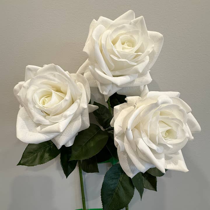 Pickadilly's - Wholesale Artificial flowers - Real Touch Premium White Rose2