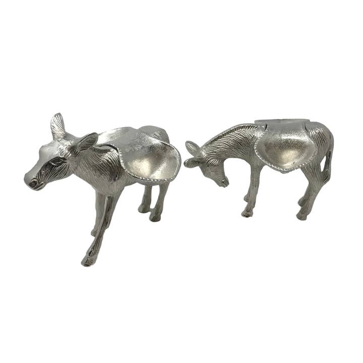 Wilco Home – wholesale Decorative plate/dish/bowl – Set/2 Donkey Figures with Side Saddle Serving Dishes4