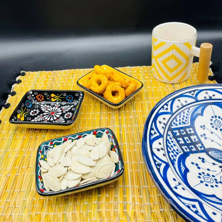 Etnico del Mondo - Wholesale Decorative Plate/Dish/Bowl - Pair of Turkish Ceramic Bowls Relief-Ethnic Craftsmanship4