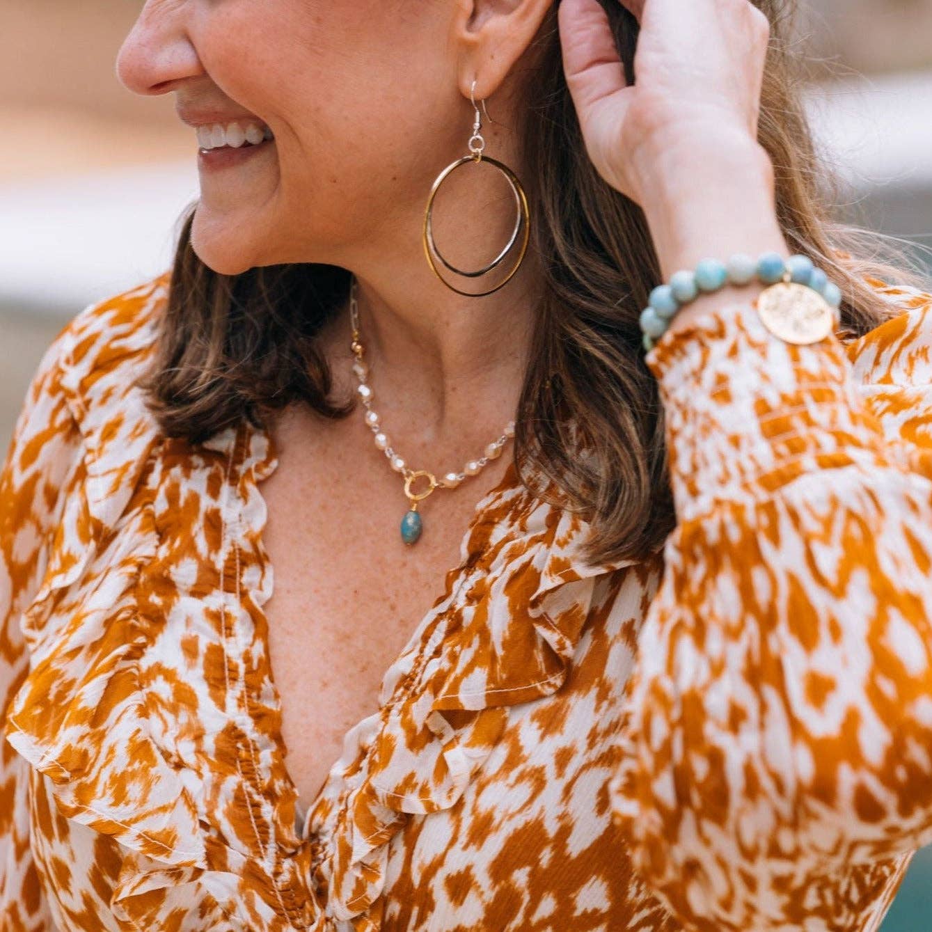 InspireDesigns - Wholesale Dangle Earrings - Mixed Metal Hoop1