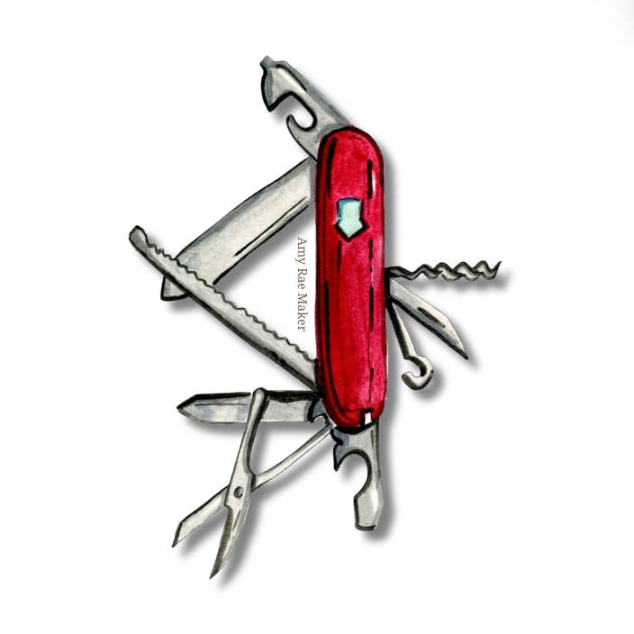 Multi tool sticker for wholesale by Amy Rae Maker