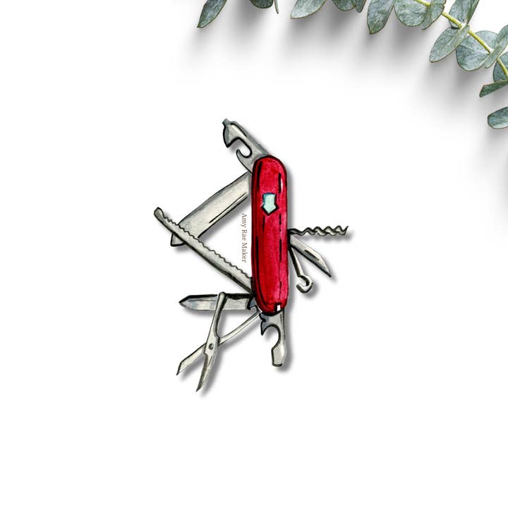 Multi tool sticker for wholesale by Amy Rae Maker