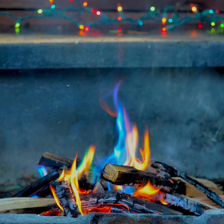 TOPS Malibu - Wholesale Fire Pit - Magic Rainbow 11" Flames Fire Logs - Set of 31