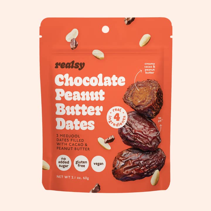 Chocolate Peanut Butter-Filled Medjool Dates - 10 unit/case for wholesale by realsy