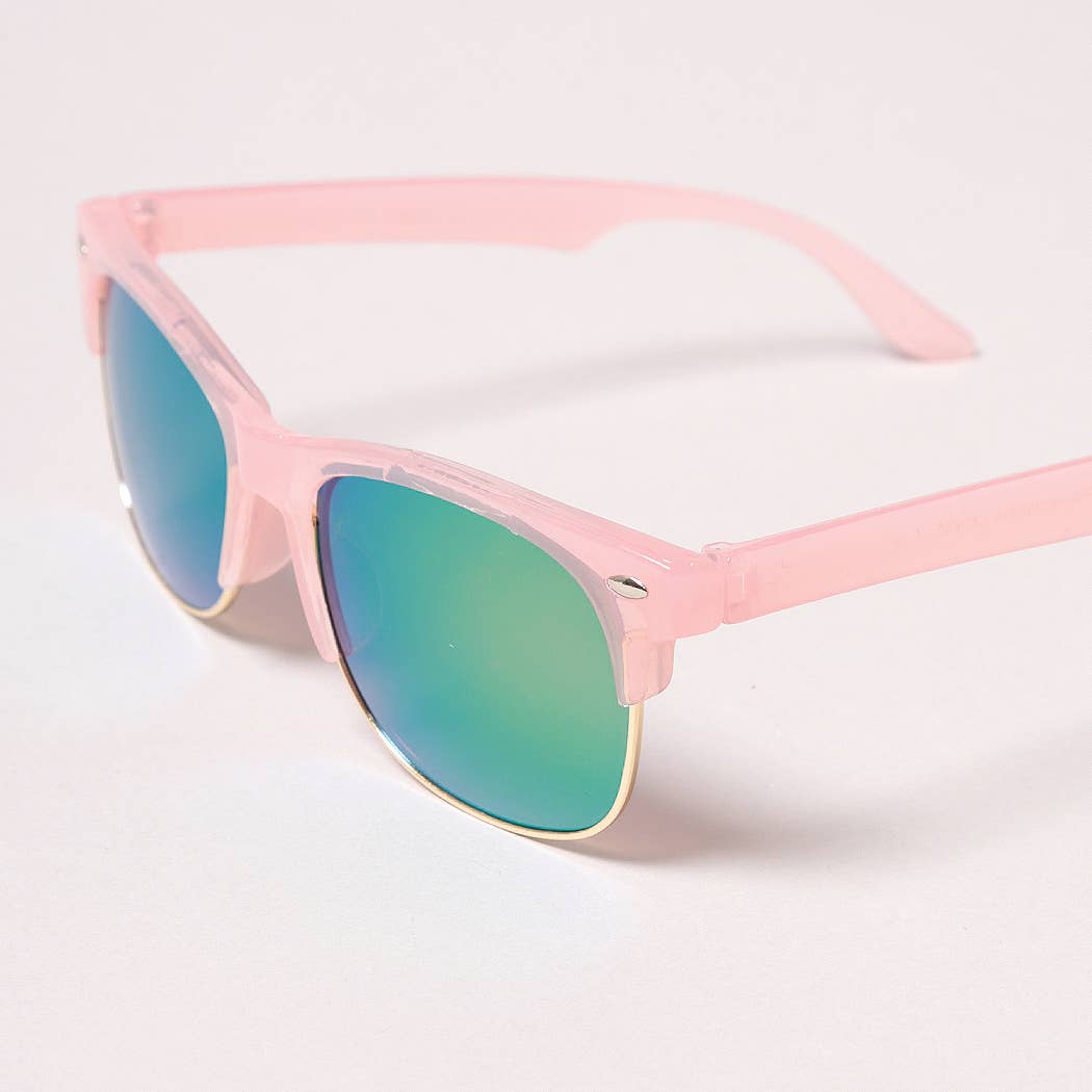 12 OLIKA FÄRGER Barnens reflekterande mode solglasögon för wholesale på Faire7