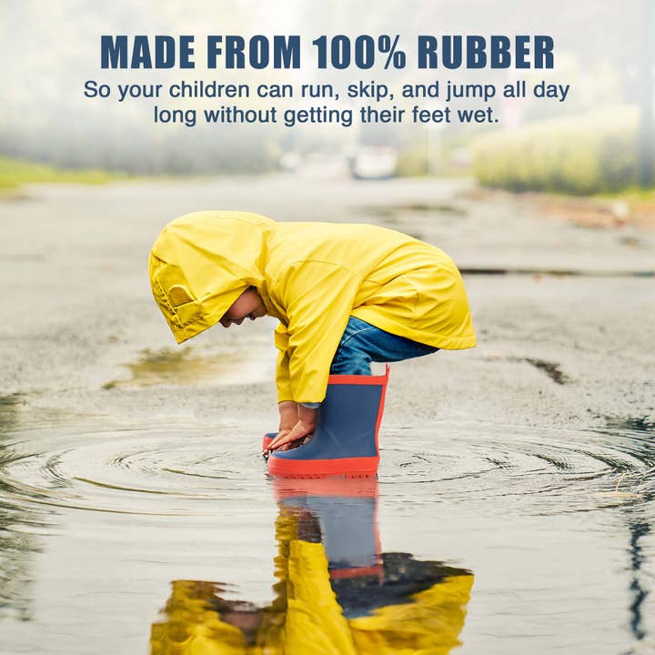 Eastern Off Price – wholesale Rain Boots – Child – Norty Little Kid Big Kids Boys Girls Waterproof Rubber Rain