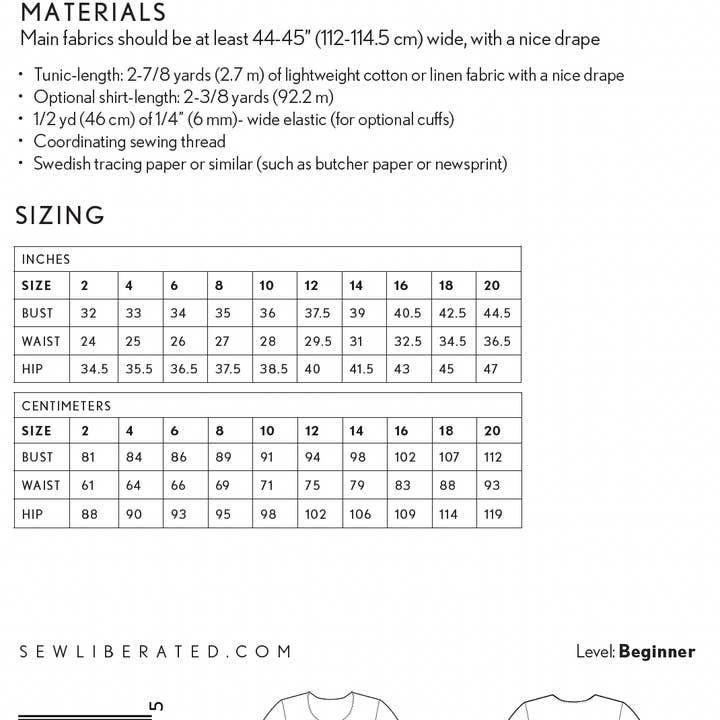 Sew Liberated Sewing Patterns - Wholesale Craft sewing kit - Schoolhouse Tunic Sewing Pattern5