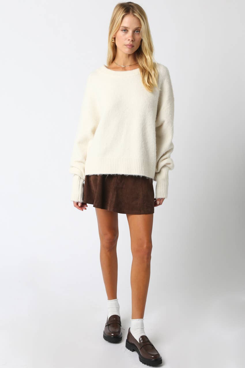 Olivaceous - Wholesale Pullover-trui - Dames - Julien Trui3