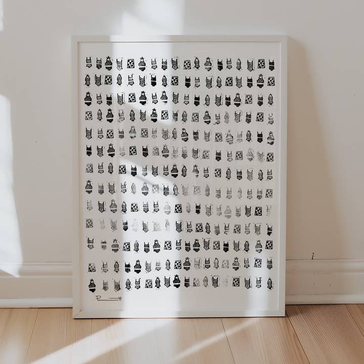 "Out to Dry" - Linocut Fine Art Print for wholesale by Valerie Perreault Studio