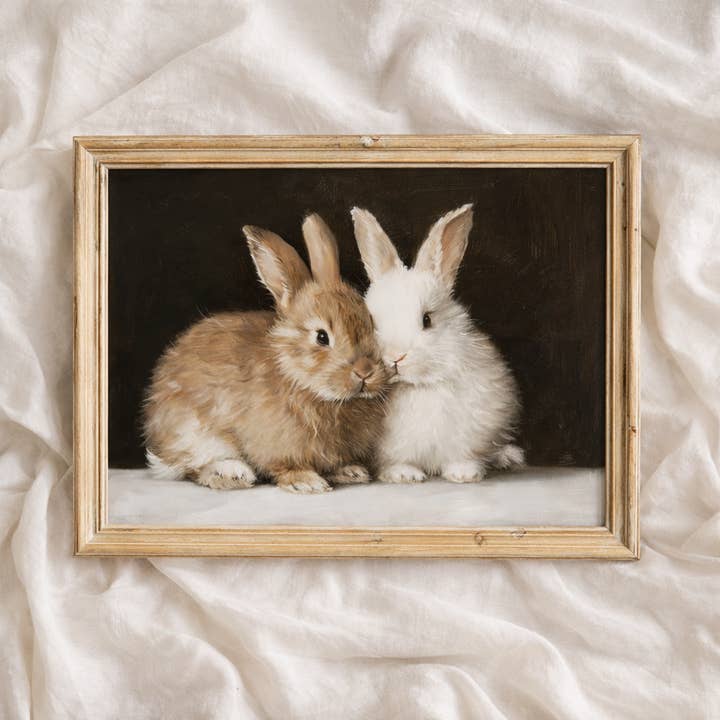 Easter Bunny Duo Canvas Print for wholesale by Love Eleanor Canvas