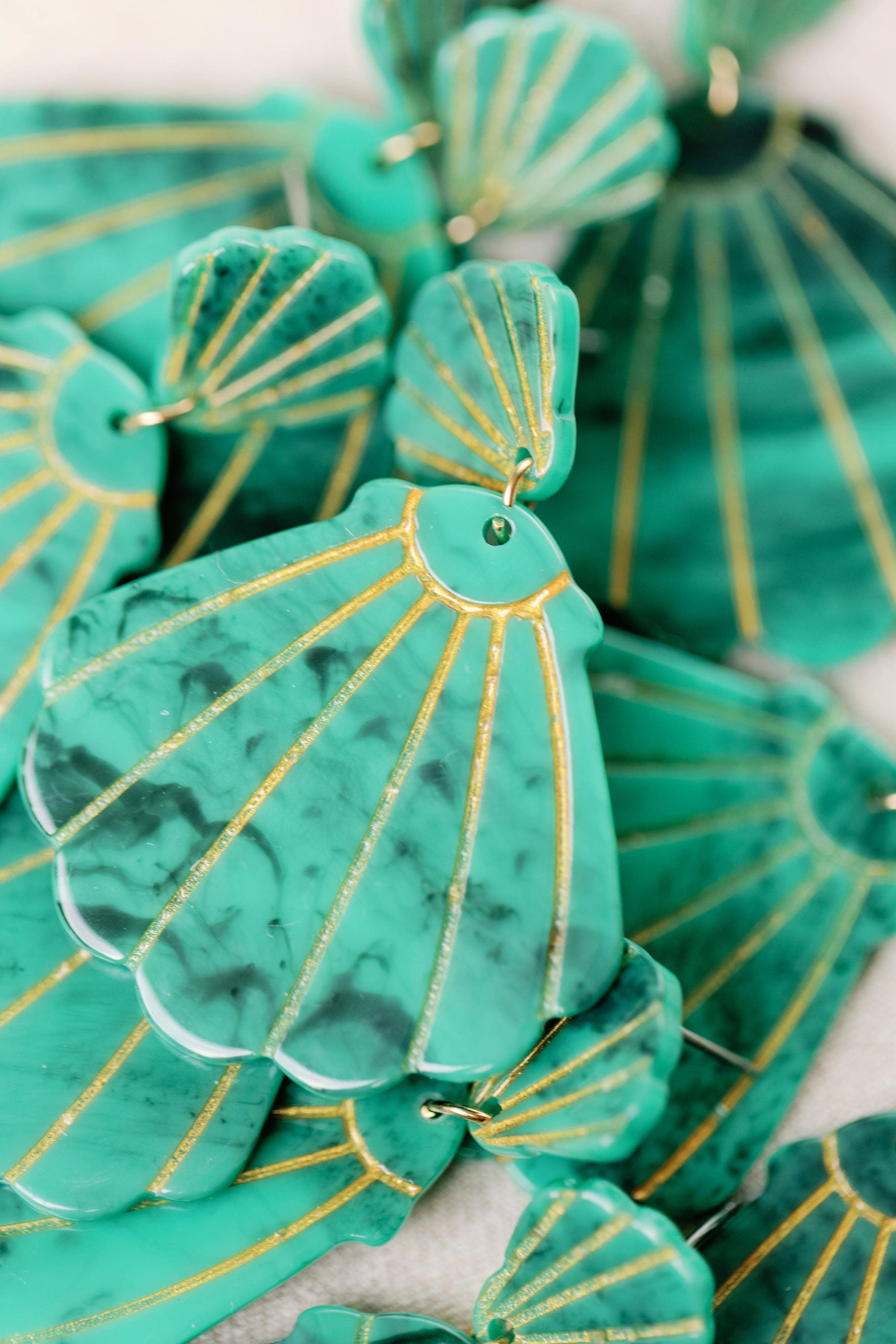 St Armands Designs of Sarasota - Wholesale Dangle Earrings - Turquoise Shell Statement Earrings1