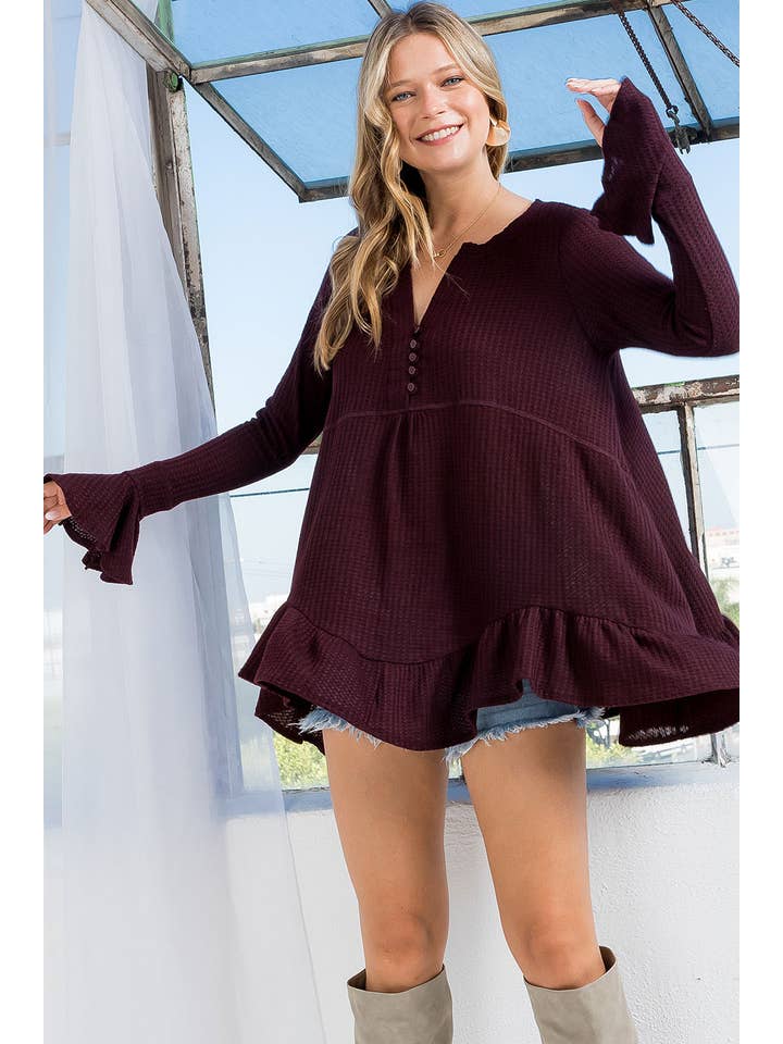 Sweet Lovely by Jen - Wholesale Tunic - Women's - SW275 - Waffle Knit Flare Top11