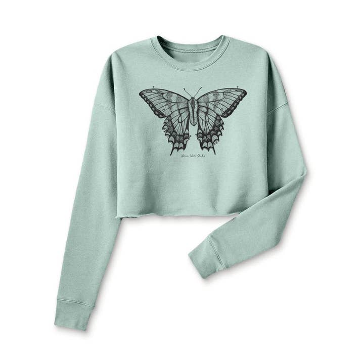 Sweatshirt court papillon épinglé bugs science nature pour la vente par Nature Walk