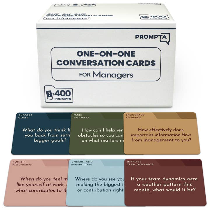 400 One-on-One Meeting Conversation Cards for Managers for wholesale by Upgraded Us