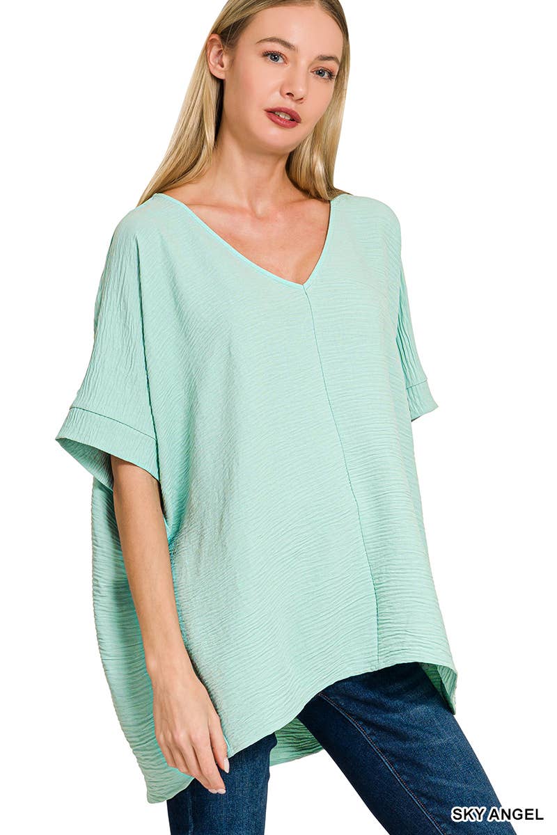 42POPS - Wholesale Blouse - Dames - .Luchtstroom Dolman Korte Mouw Top28