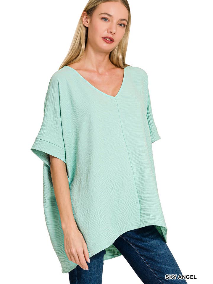 42POPS - Wholesale Blouse - Dames - .Luchtstroom Dolman Korte Mouw Top28