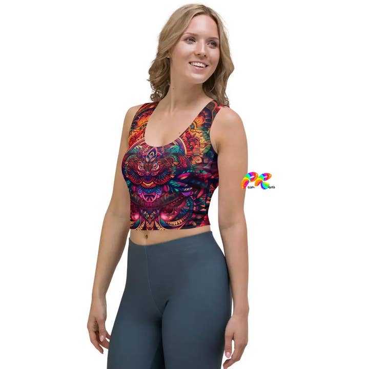 Prism Raves – Großhandel Tanktop – Damen – Ayahuasca Rave Crop Top2
