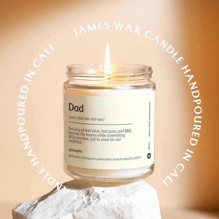 Wick n Word - Wholesale Jar/Filled Candle - Personalized Dad Gift Dad Definition Candle Gift For Dad Best Dad Father's Day Funny Surprise Gift Holiday Gift W0252
