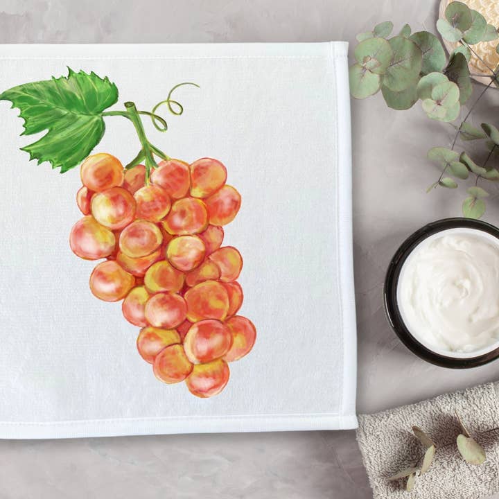 MerikaArt - Wholesale Wash Cloth - Golden Grapes Washcloth2