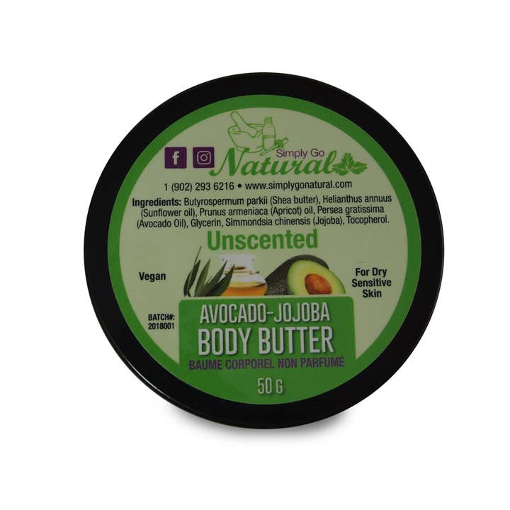 Simply GO Natural Cosmetics - Wholesale Body Balm/Butter - Body Butter - Avocado-Shea-Jojoba- Whipped-Unscented1