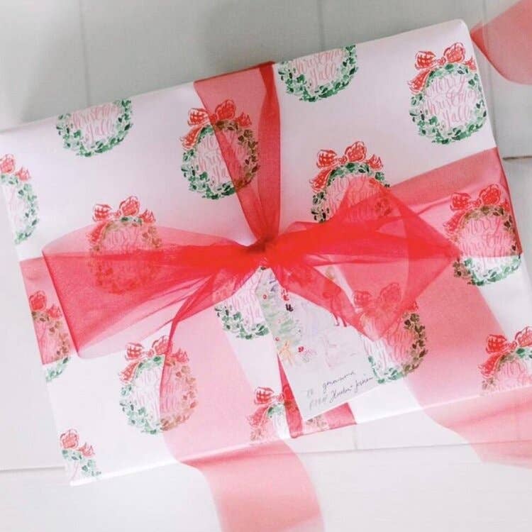 Simply Jessica Marie – Großhandel Geschenkpapier in Bögen – VORBESTELLUNG Merry Christmas Y'all Geschenkpapier, 3 Blatt1