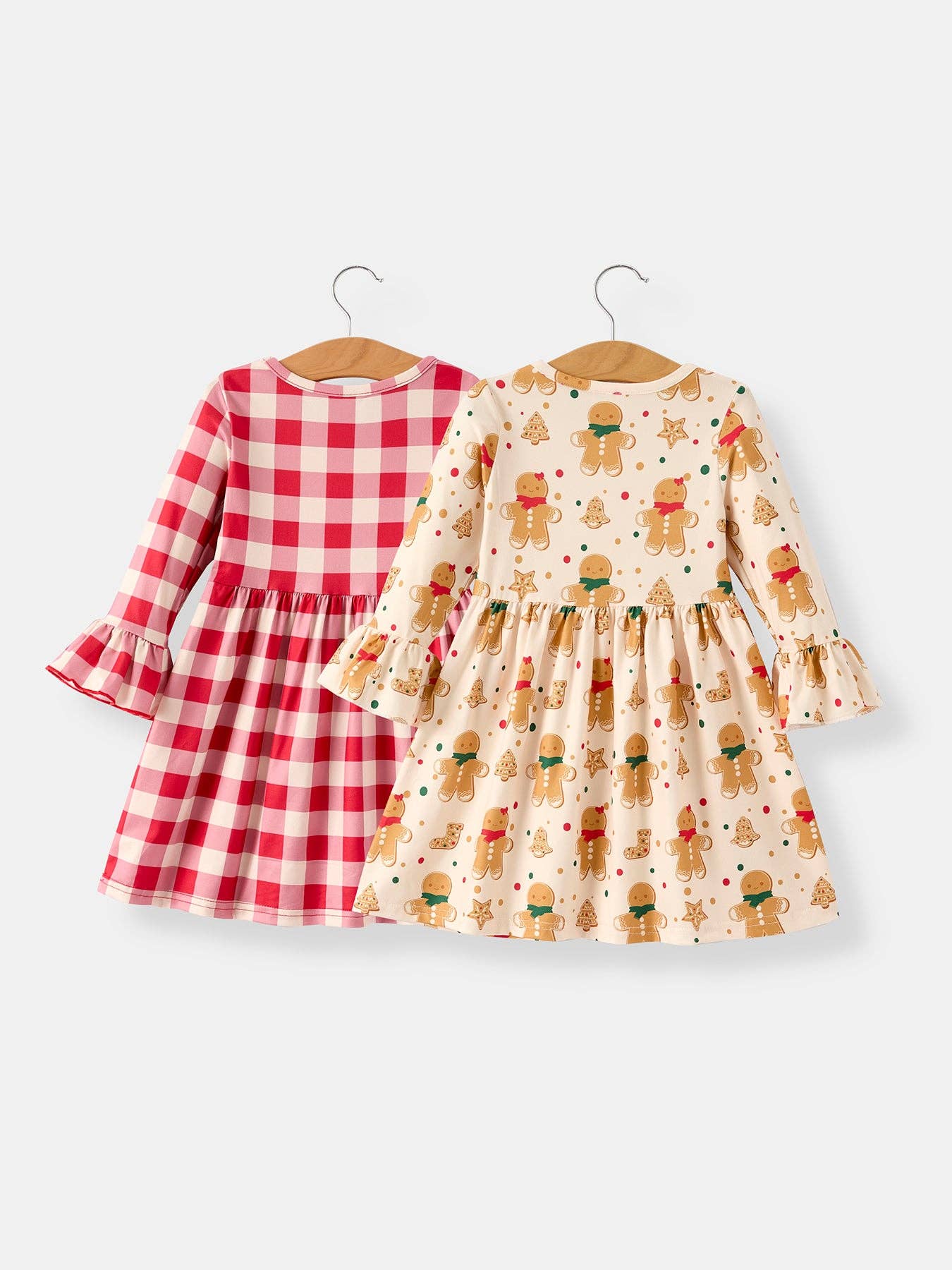 Rylee Faith Designs - Wholesale Dress Set - Baby - Winter Christmas Print Girls Dress Set (2 Pieces)7
