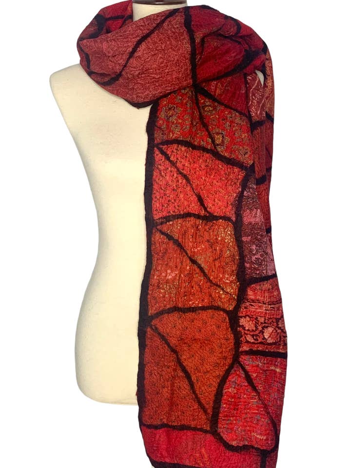 Sari Patchwork - Red for wholesale by Pomegranate Moon