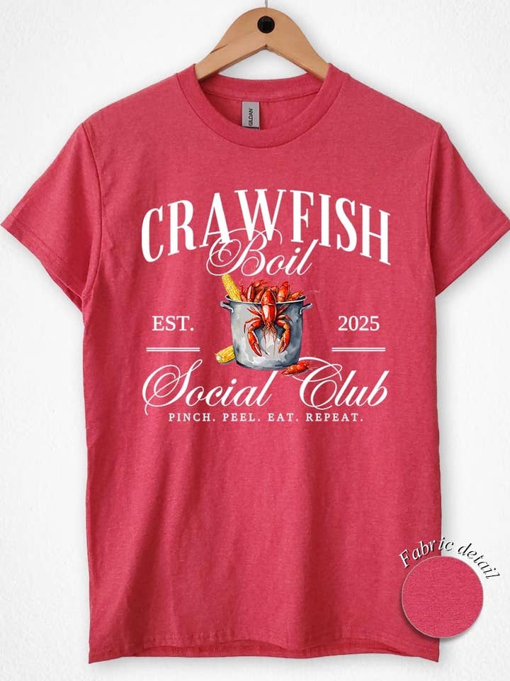Kräftskiva Social Club Grafisk Tjock Bomulls-T-shirt för wholesale av COLORBEAR