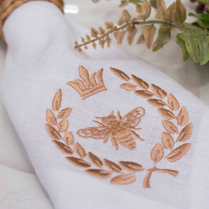 Handmade Originals Ukraine - Wholesale Dinner & cloth napkin - Embroidered Napkins Premium Quality 16x16'' - Queen Bee2