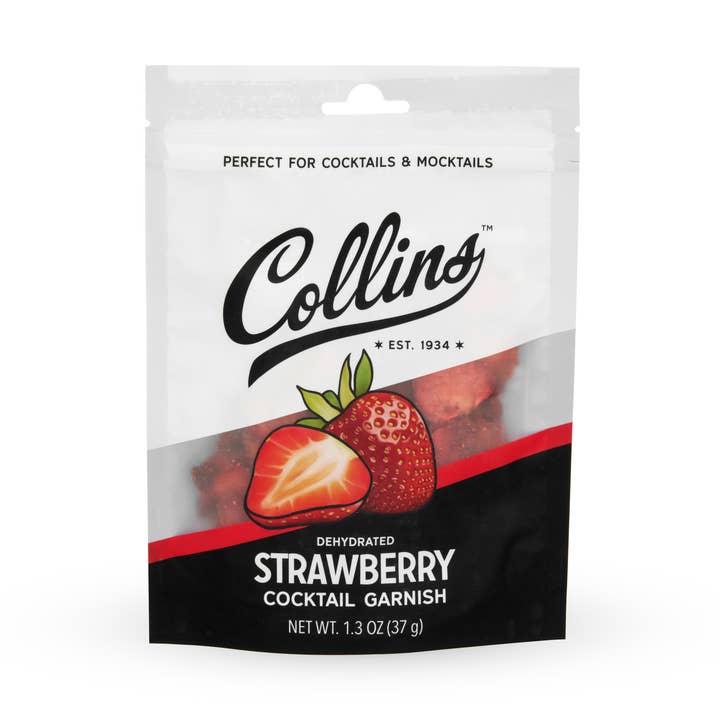 Garniture de cocktail à la fraise déshydratée 37 g pour la vente par Collins