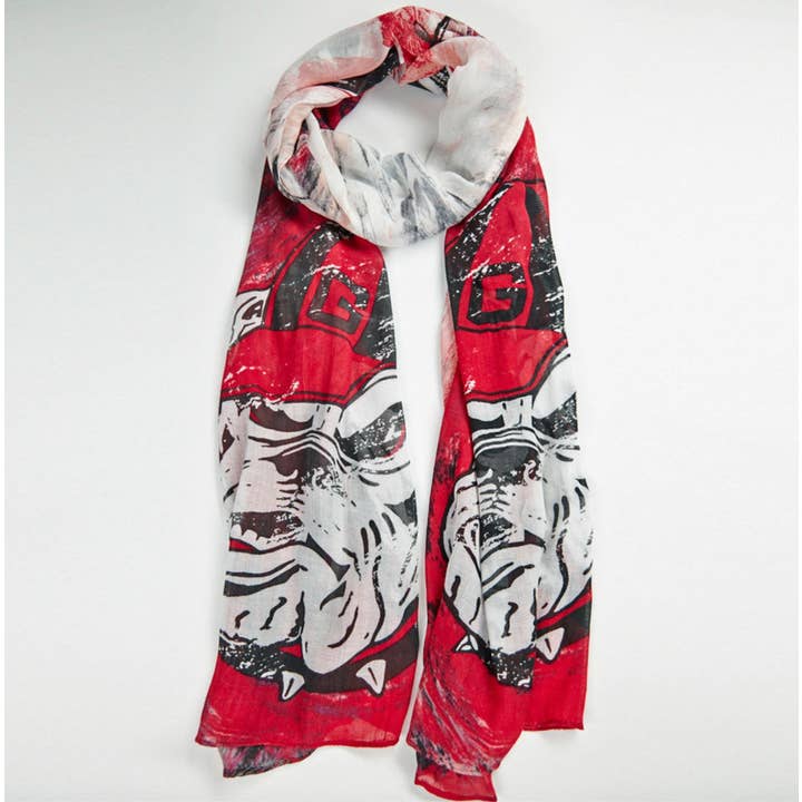 Georgia Watercolor Scarf for wholesale by Emerson Street Clothing Co Collegiate Shop