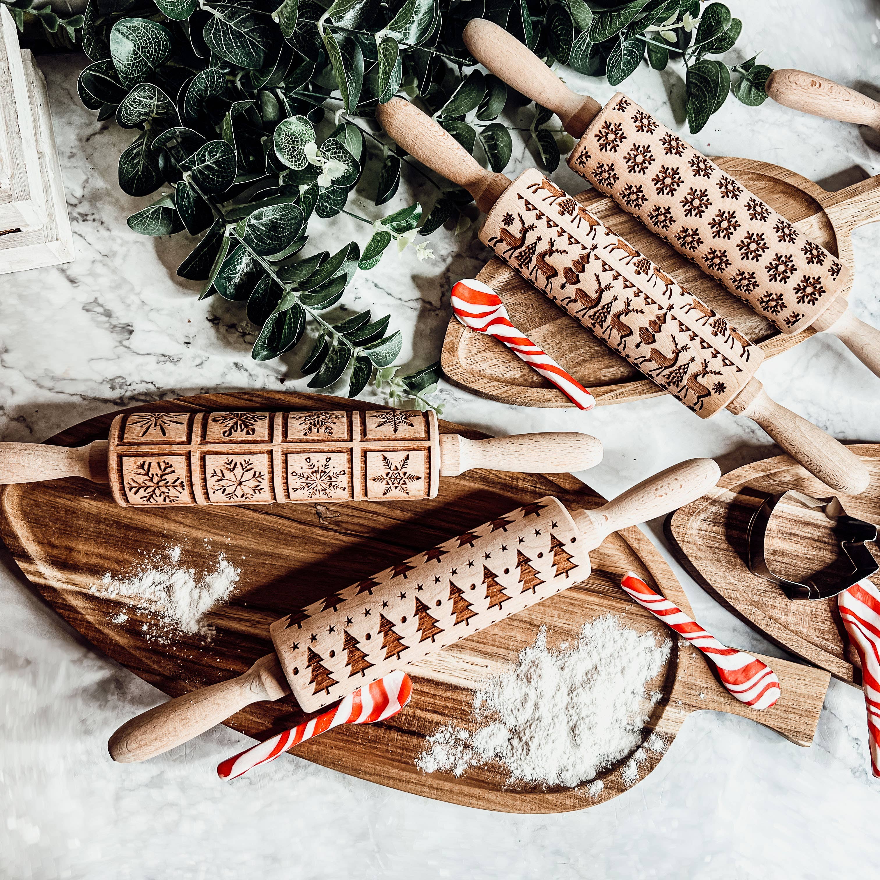 Gia Roma - Wholesale Rolling Pin - Christmas Baking Gift Set, Wooden Rolling Pins for Cookies46